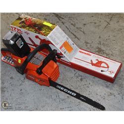 58V LITH-ION CORDLESS ECHO CHAINSAW W/ HOMELITE