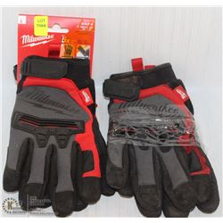 PAIR OF LARGE MILWAUKEE DEMOLITION GLOVES
