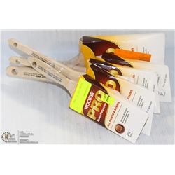 LOT OF 5 VARIOUS-SIZED WOOSTER PRO BRUSHES