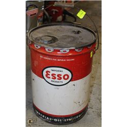VINTAGE ESSO 5 GAL OIL CAN