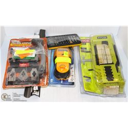 LOT W/ STUD FINDER + DOOR HINGE INSTLL. KIT +