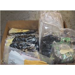 BOX OF SILICONE/NITRILE DIPPED GLOVES & CANVAS
