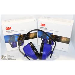 PAIR OF 3M MODEL 4000 EARMUFF/PROTECTION-ON CHOICE