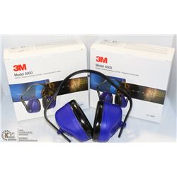 PAIR OF 3M MODEL 4000 EARMUFF/PROTECTION-ON CHOICE