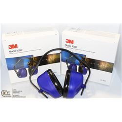 PAIR OF 3M MODEL 4000 EARMUFF/PROTECTION-ON CHOICE