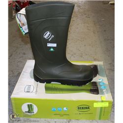 SIZE: 11 BEKINA NEOPRENE-COMPOUND RUBBER WORKBOOTS