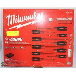 NEW MILWAUKEE 10-PC. 1000V-INSULATED DRIVER KIT