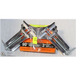 PAIR OF NEW 90-DEGREE ALUMINUM CORNER CLAMPS