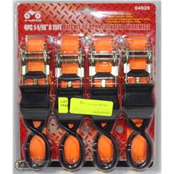 X-MOTO 4-PC. 1-1/16"x15FT RATCHET TIE-DOWN SET