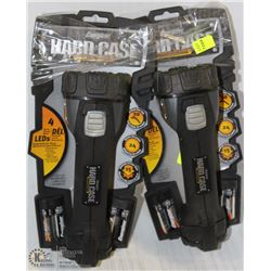 PAIR OF ENERGIZER HARDCASE-PRO 4-BULB LED FLASH-