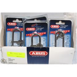 CASE(6) OF ABUS TITALIUM EXTENDED PADLOCKS