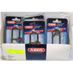 CASE(6) OF ABUS TITALIUM EXTENDED PADLOCKS