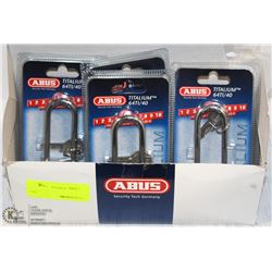 CASE(6) OF ABUS TITALIUM EXTENDED PADLOCKS