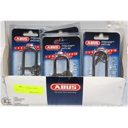 CASE(6) OF ABUS TITALIUM EXTENDED PADLOCKS