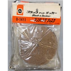 20 SLEEVES OF 5 BLACK AND DECKER 5" SANDING DISCS