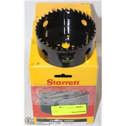 3 NEW STARRETT 4" CARBIDE-TIPPED CUP/HOLESAWS