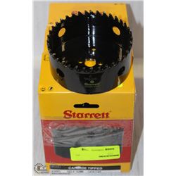 3 NEW STARRETT 4" CARBIDE-TIPPED CUP/HOLESAWS