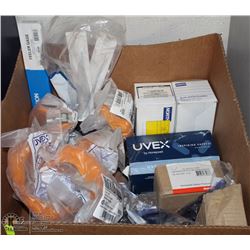 BOX OF UVEX NEOPRENE SAFETY EYE-WEAR + OTHER