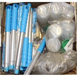 BOX OF REPLACEMENT HANDLES & VENTILATED BOTTLES