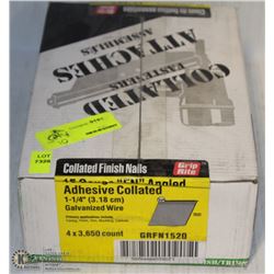 CASE OF GRIP-RITE 15-GAUGE 1-1/4" COLLATED NAILS