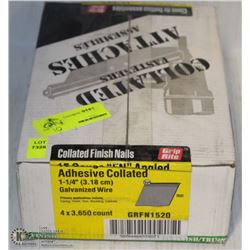 CASE OF GRIP-RITE 15-GAUGE 1-1/4" COLLATED NAILS