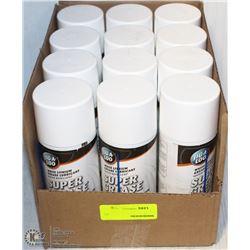 12 CANS OF JIG-A-LOO WHITE-LITH. GREASE LUBRICANT