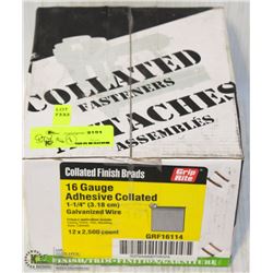 CASE OF GRIP-RITE 16-GAUGE 1-1/4" COLLATED NAILS