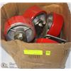 Image 1 : GROUP OF 4, 5" OMNI-DIRECTIONAL RUBBER-COATED CASTORS