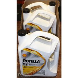 THREE 5L JUGS OF SHELL ROTELLA SAE40 STRAIGHT