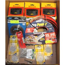 BOX W/ STARRETT CARBIDE TIP WHOLE SAW BITS, WOODS