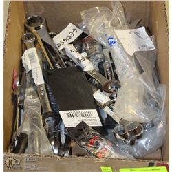 BOX OF ASSORTED WRENCHES