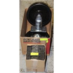 PAIR OF 10" NON-DIRECTIONAL WHEELS + 2"x5" HIGH