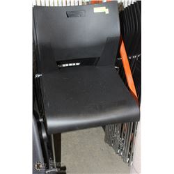 STACK OF 14 STACKING OFFICE CHAIRS -ON CHOICE-