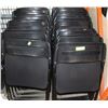 Image 1 : LOT OF 26 FOLDING BLACK PLASTIC CHAIRS