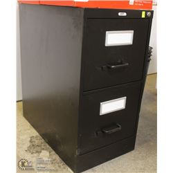 BLACK 2 DRAWER FILING CABINET 15X26.5X29