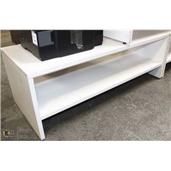 2 TIER WHITE OFFICE COFFEE TABLE 20X48X17