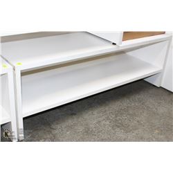 2 TIER WHITE OFFICE COFFEE TABLE 20X48X17