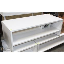 2 TIER WHITE OFFICE COFFEE TABLE 20X48X17