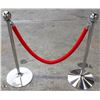 Image 1 : STAINLESS & RED ROPE BARRICADE