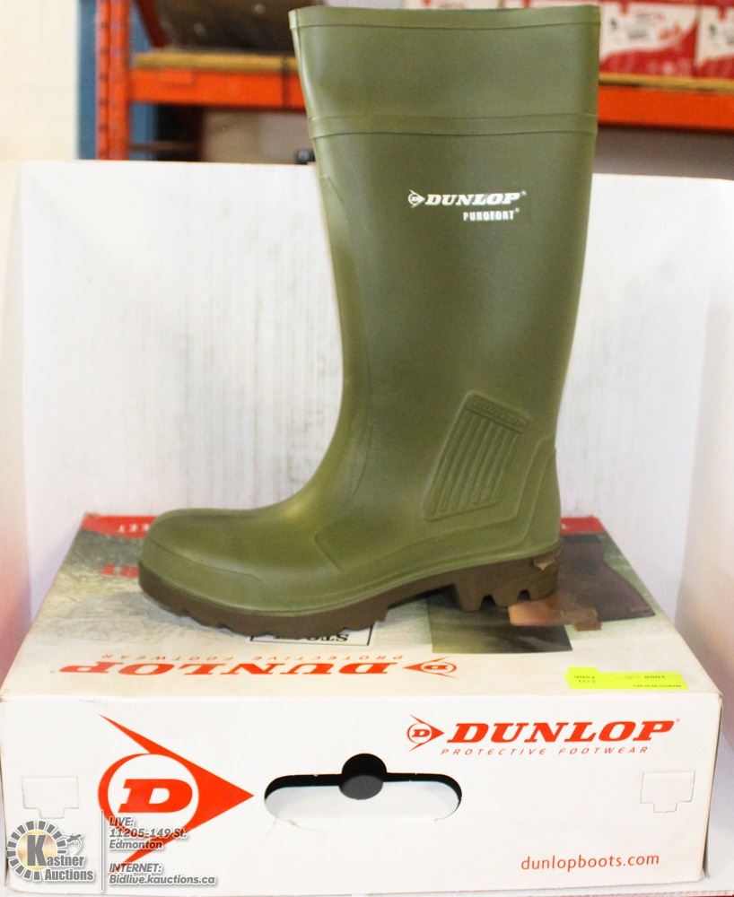 New Dunlop Sz Us7 Steel Toe Rubber Boots