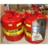 Image 1 : LOT OF 2 NEW JUSTRITE SAFETY CAN INCL ONE SALES DEMO
