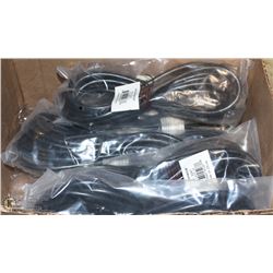 CASE OF 15FT 16AWG POWER CORD CABLES