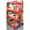 Image 1 : STORAGE RACK WITH 4 SHELVES ON WHEELS - RED