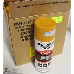 CASE OF 6 SCHOOL BUS YELLOW SPAY PAINT ON CHOICE
