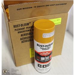 CASE OF 6 SCHOOL BUS YELLOW SPAY PAINT ON CHOICE