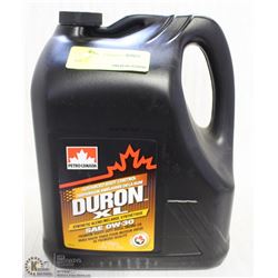 4L BOTTLE OF DURON XL 0W-30 SYNTHETIC OIL
