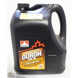 4L BOTTLE OF DURON XL 0W-30 SYNTHETIC OIL