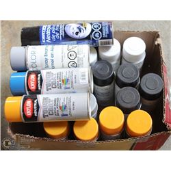 LARGE BOX OF ASSORTED SPRAY PAINTS