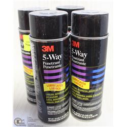 4 BOTTLES OF 3M 5-W PENETRATING OIL