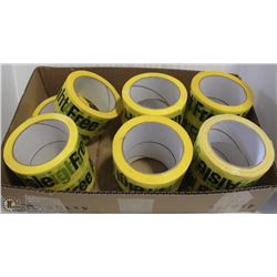 LOT OF 12 ROLLS OF TUCK TAPE LABELLED